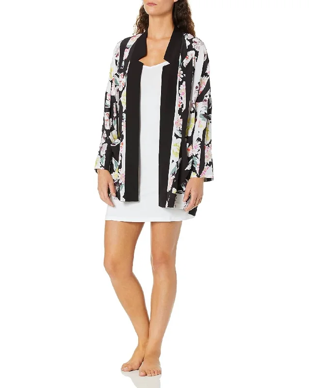 Online Exclusive Floral Open Front Kimono Blazer In Enoshima Multi Color