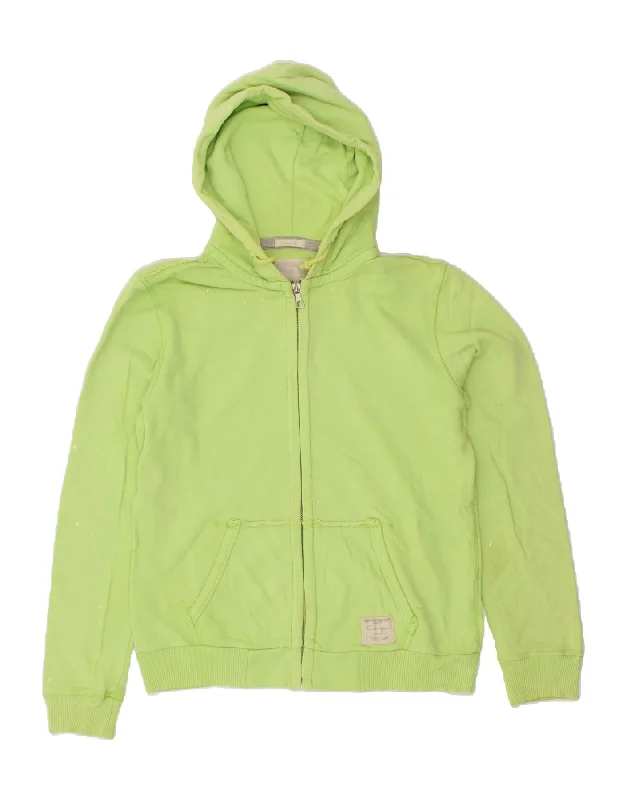 Price Slash CHAMPION Womens Zip Hoodie Sweater UK 16 Large Green Cotton