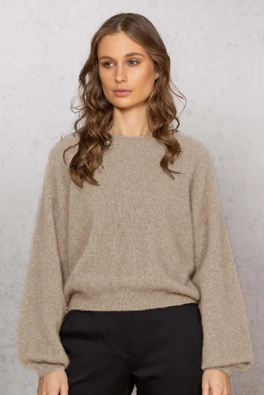 Special Discount Noble Wilde Bellow Sleeve Sweater in Oyster