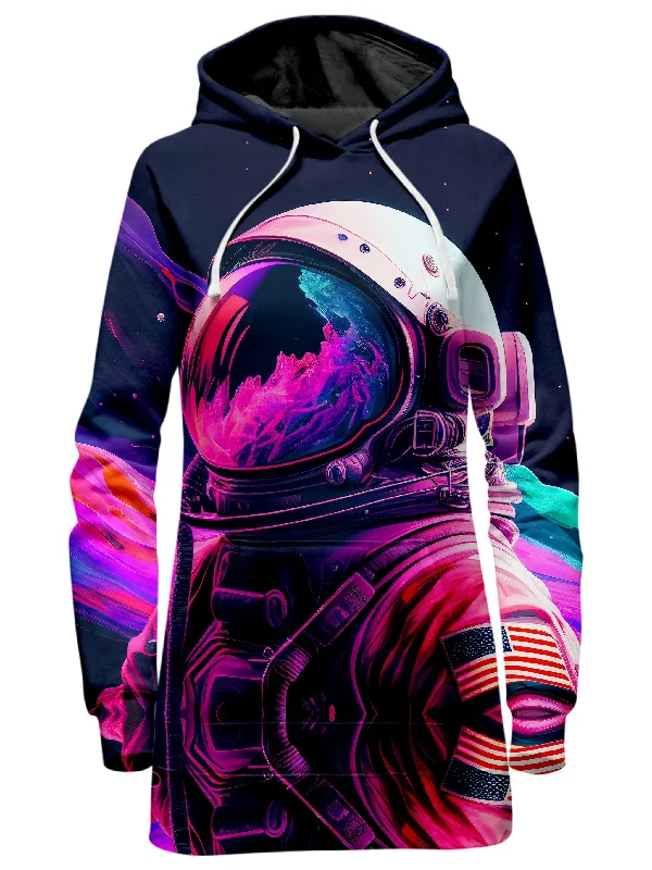 YEAR-End Sale Synthwave Astronaut Hoodie Dress
