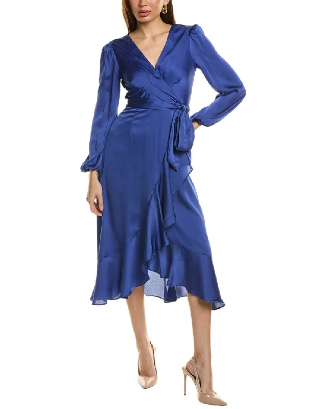Early Access Tahari ASL Surplice Midi Dress