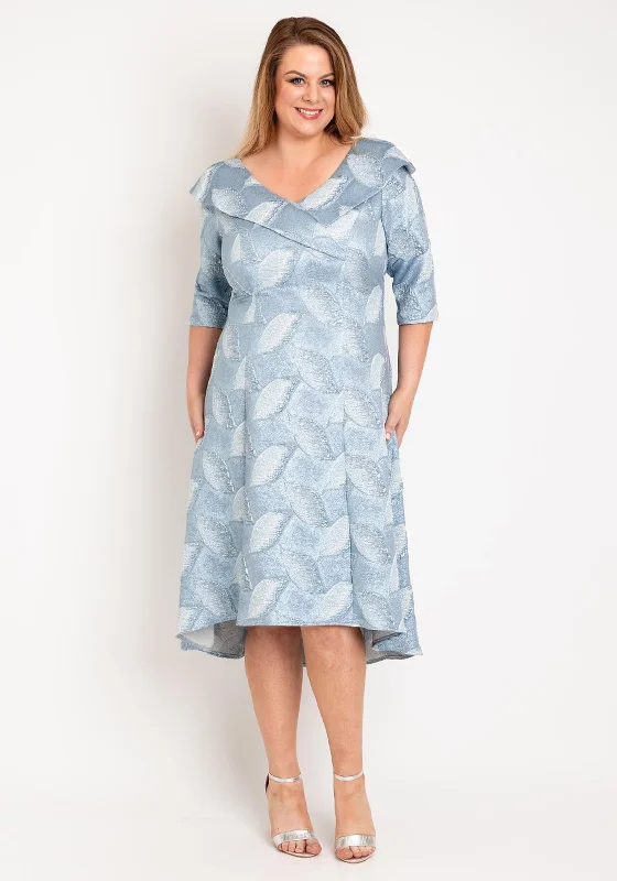 Sale Event Cassandra Gaga Dipped Hem Midi Dress, Silver
