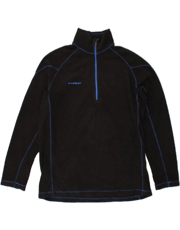 Must-Have Deals MAMMUT Womens Zip Neck Fleece Jumper UK 20 2XL Black Polyester