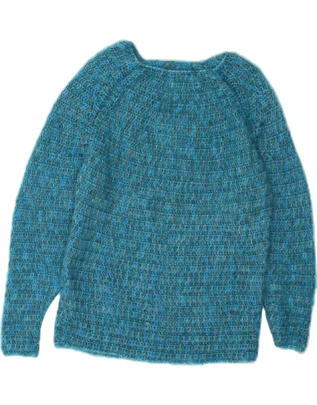 Big Savings VINTAGE Womens Boat Neck Jumper Sweater UK 14 Medium Blue