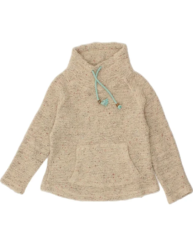 Overstock WEIRD FISH Womens Turtle Neck Jumper Sweater UK 10 Small Beige Flecked