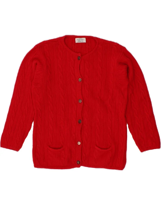 Amazing Deals BENETTON Womens Cardigan Sweater IT 50 XL Red Wool