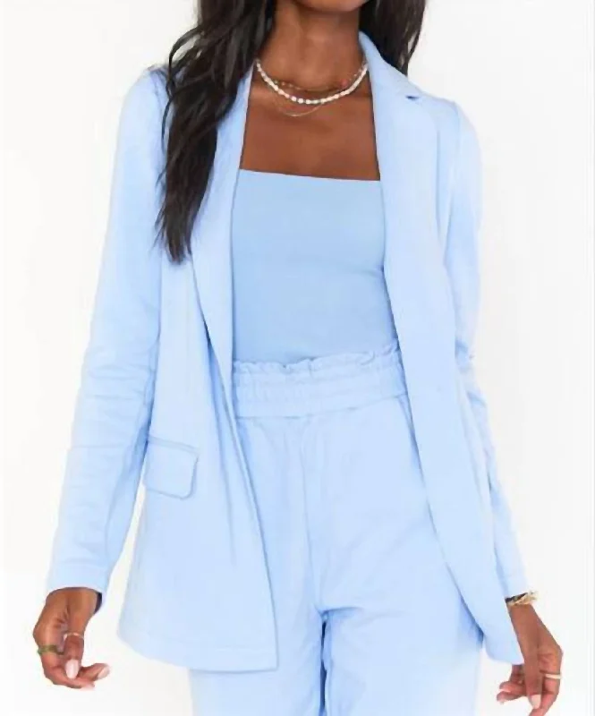 Savings Event Lazy Chic Blazer In Periwinkle