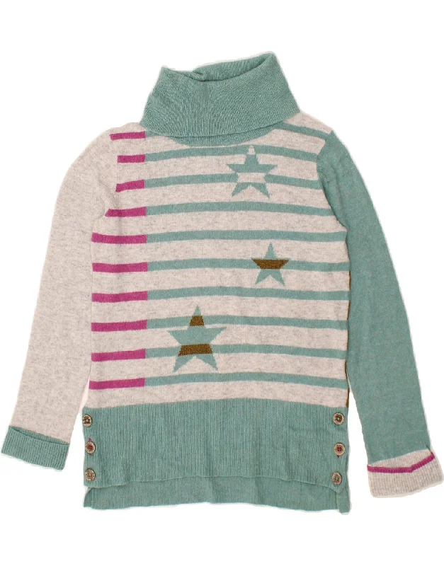 Daily Specials WHITE STUFF Womens Roll Neck Jumper Sweater UK 10 Small Green Patchwork Daily Specials WHITE STUFF Womens Roll Neck Jumper Sweater UK 10 Small Green Patchwork