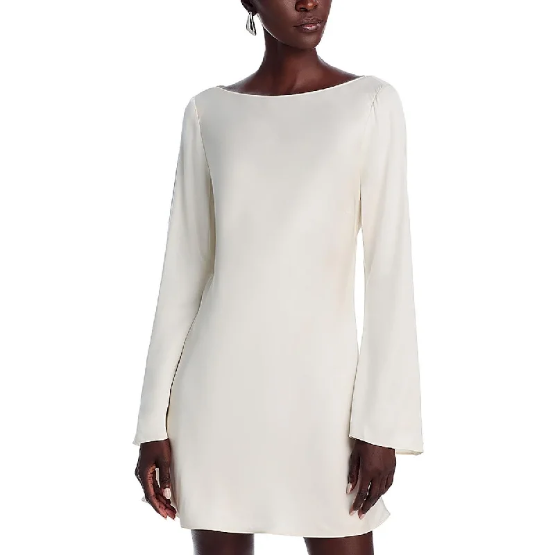 Low Prices Womens Mini Bell Sleeve Shift Dress
