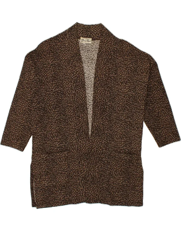 Daily Specials VINTAGE Womens Oversized Longline Cardigan Sweater UK 10 Small Brown