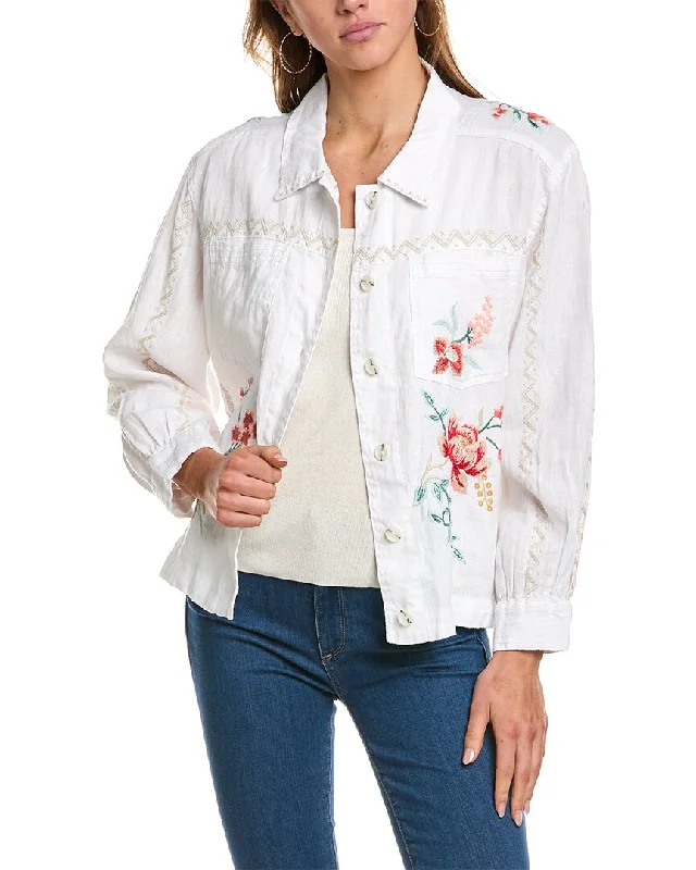 Limited Stock Johnny Was Petite Relaxed Linen Jacket