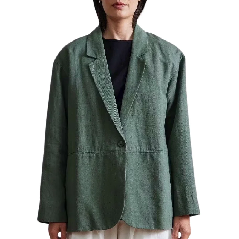 Super Bargain Oversized Blazer In Thyme