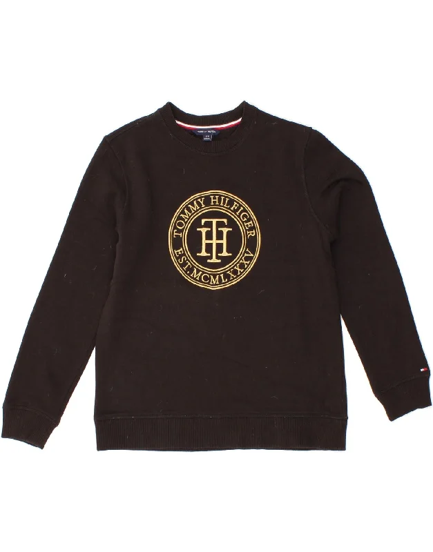 Daily Deals TOMMY HILFIGER Womens Graphic Sweatshirt Jumper UK 10 Small Black Cotton Daily Deals TOMMY HILFIGER Womens Graphic Sweatshirt Jumper UK 10 Small Black Cotton