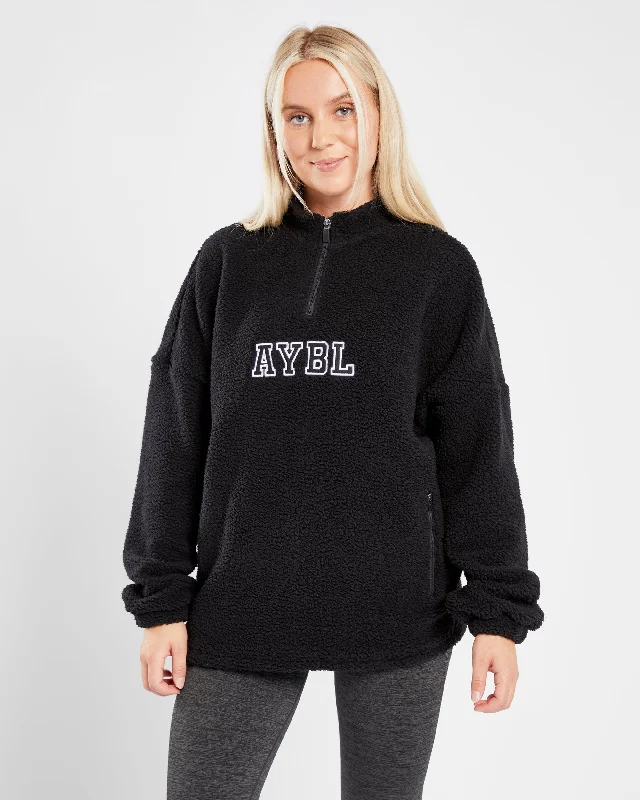 TIME-Limited Offer Varsity Oversized Fleece - Black