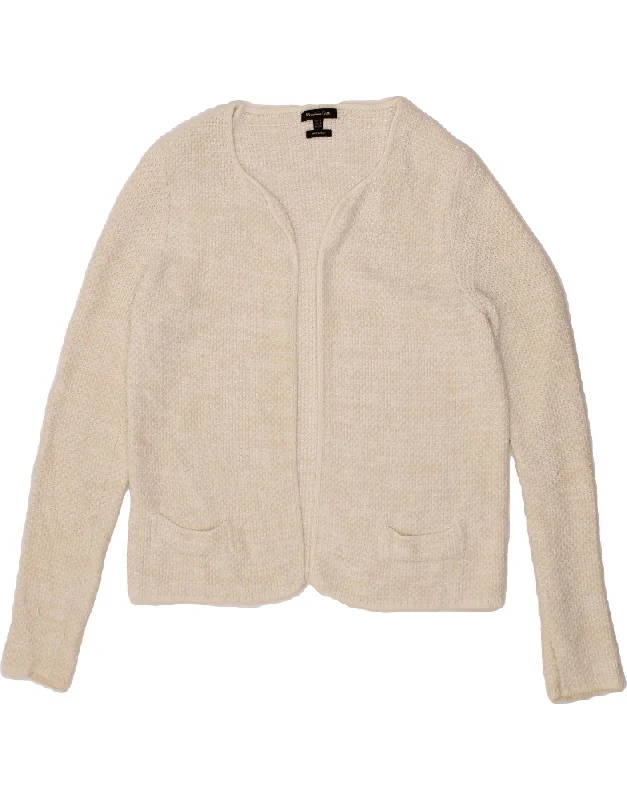 Bonus Savings MASSIMO DUTTI Womens Crop Open Cardigan Sweater UK 10 Small Beige Cotton Bonus Savings MASSIMO DUTTI Womens Crop Open Cardigan Sweater UK 10 Small Beige Cotton