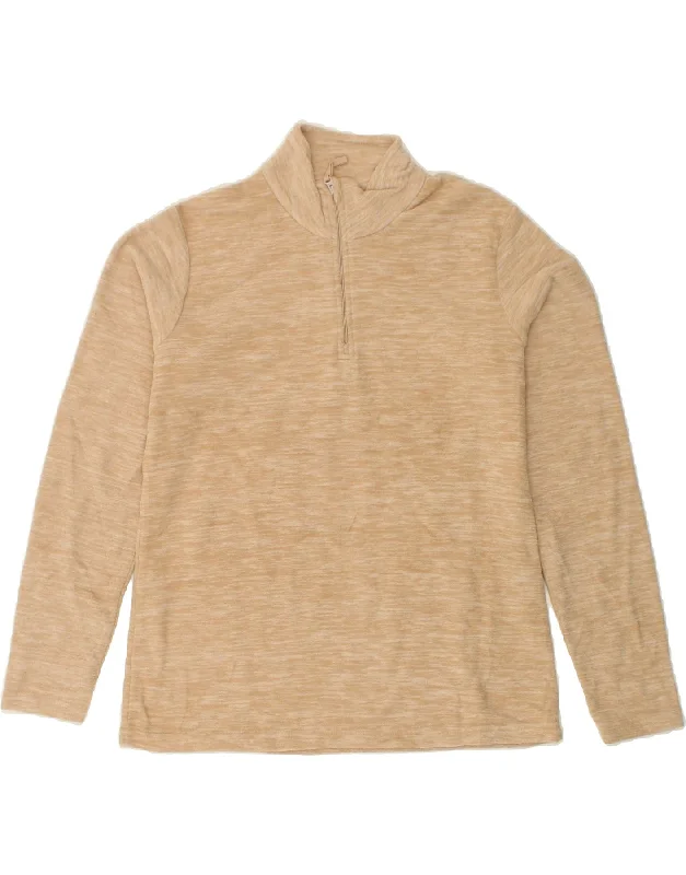 Today’s Deal MOUNTAIN WAREHOUSE Womens Zip Neck Fleece Jumper UK 12 Medium  Beige