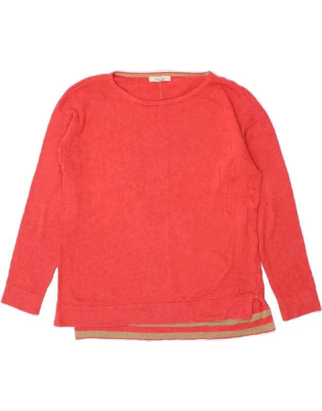 Final Markdown WHITE STUFF Womens Boat Neck Jumper Sweater UK 10 Small Red Cotton