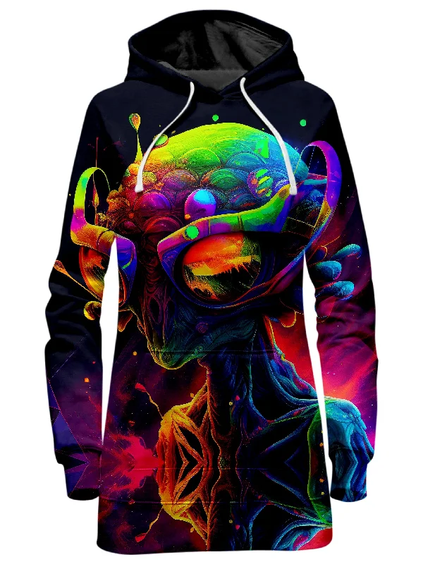Crazy Deals Psychedelic Alien Hoodie Dress