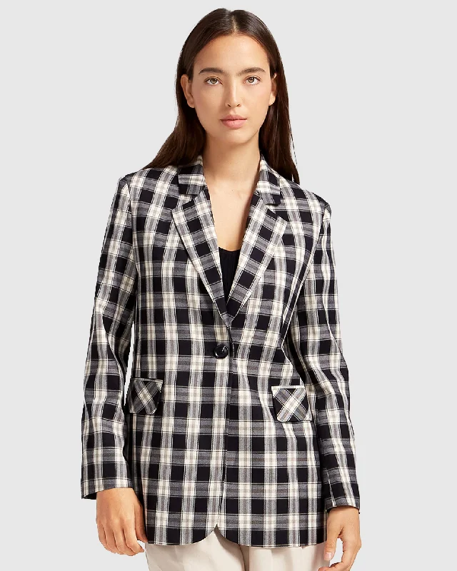 Super Sale Love & Mercy Checked Blazer