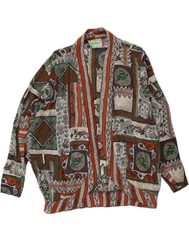 Price Rollback VINTAGE Womens Cardigan Top UK 20 2XL Multicoloured Patchwork
