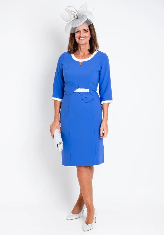Markdowns Lizabella Pearl Trim Pencil Midi Dress, Azure