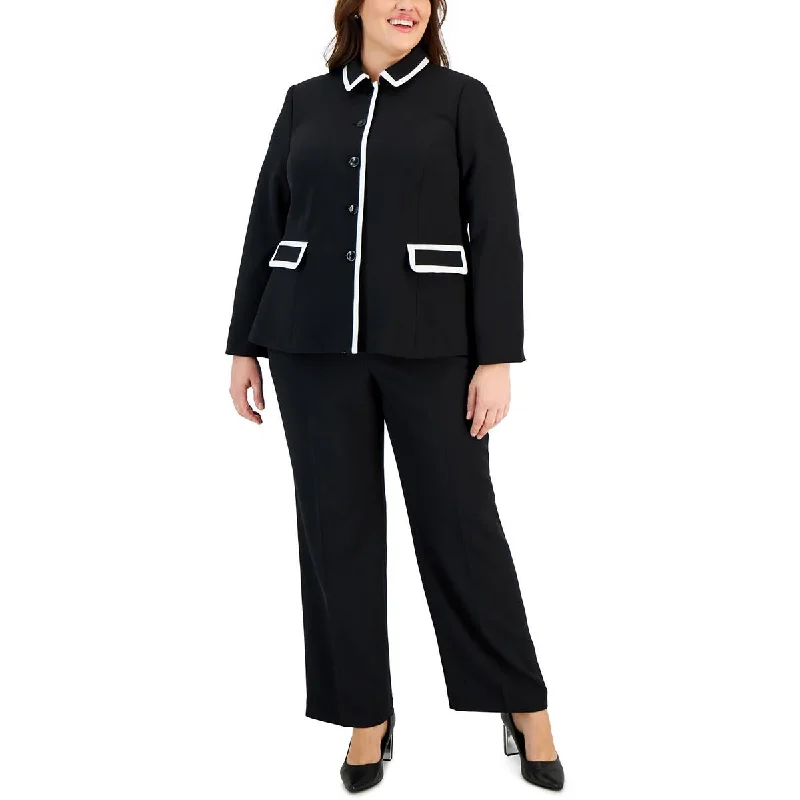 Factory Direct Sale Plus Womens 2PC Workwear Pant Suit