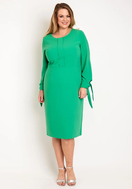 Customer Appreciation Sale Ella Boo Tie Cuff Pencil Midi Dress, Amber Green