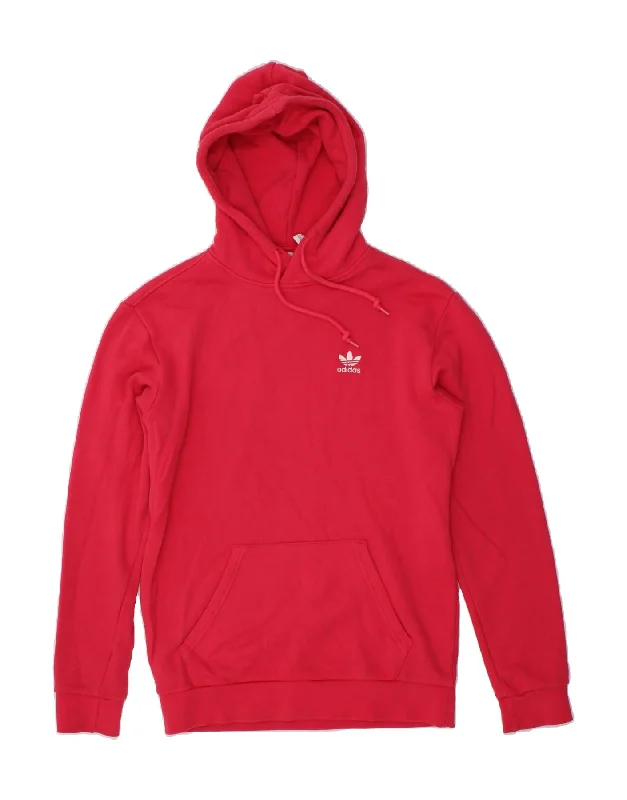 Bonus Savings ADIDAS Womens Oversized Hoodie Jumper UK 10 Small Pink Cotton