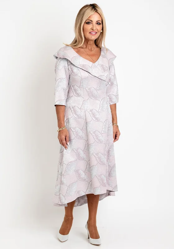 Special Price Cassandra Gaga Dipped Hem Midi Dress, Pink