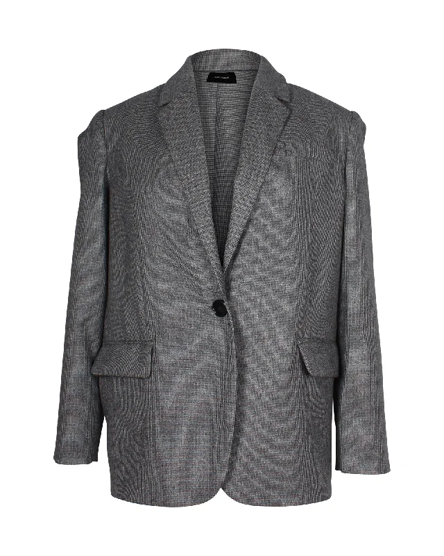 Extra Discounts Isabel Marant Oversized Blazer Jacket in Grey Virgin Wool