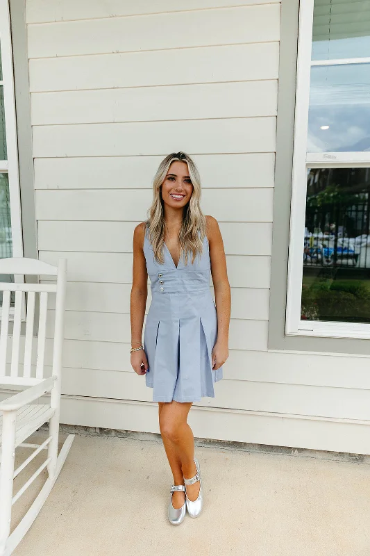 Stock Clearance First Class Mini Dress - Blue