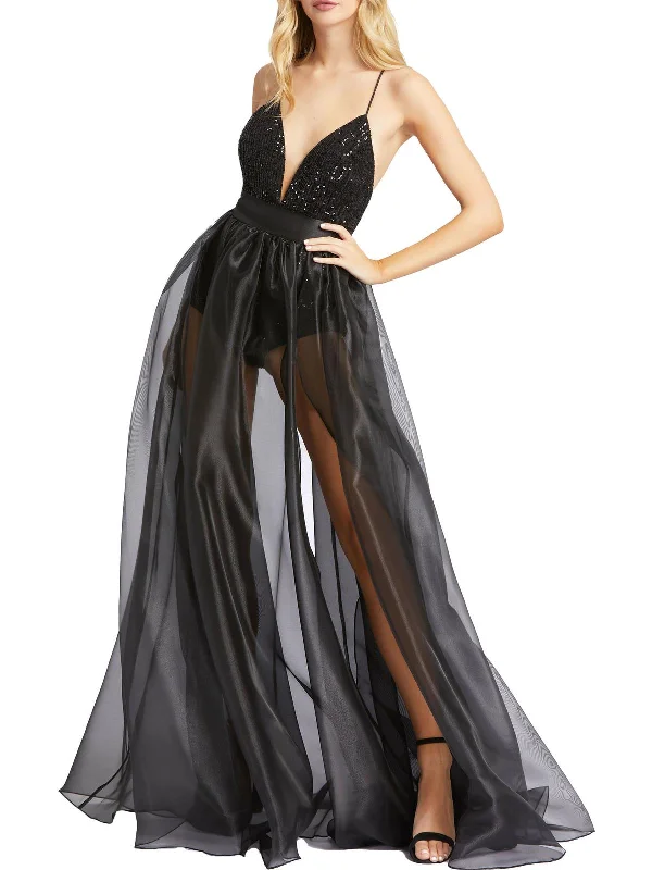 Price Drop Womens Bodysuit Maxi Bodycon Dress