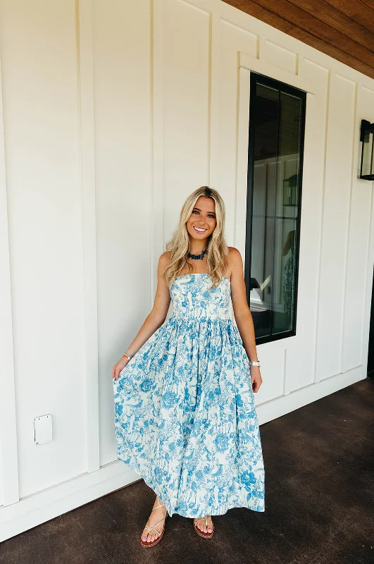 Shop and Save Alba Midi Dress - Blue