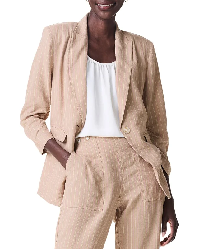 Epic Deals NIC+ZOE Central Park Scrunch Sleeve Linen-Blend Jacket