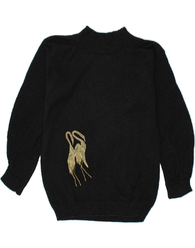 Discount Deals VINTAGE Womens Longline Turtle Neck Jumper Sweater UK 16 Large Black Ramie Discount Deals VINTAGE Womens Longline Turtle Neck Jumper Sweater UK 16 Large Black Ramie
