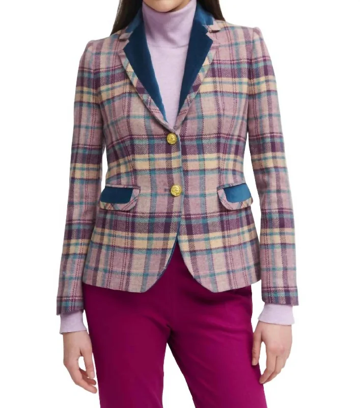 Best Bargains Zaragoza Tweed Blazer In Purple