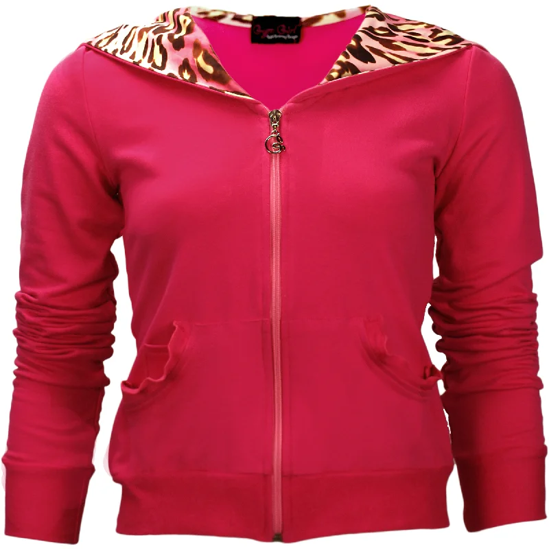 Exclusive Access Zip-Front Hoodie in Hot Pink