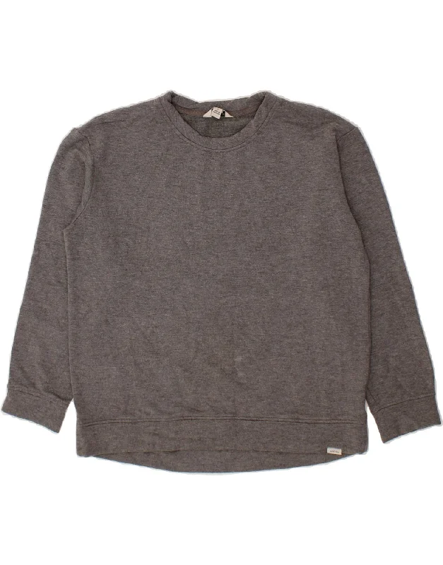 Doorbuster Deal ORVIS Womens Oversized Sweatshirt Jumper UK 10 Small Grey Modal