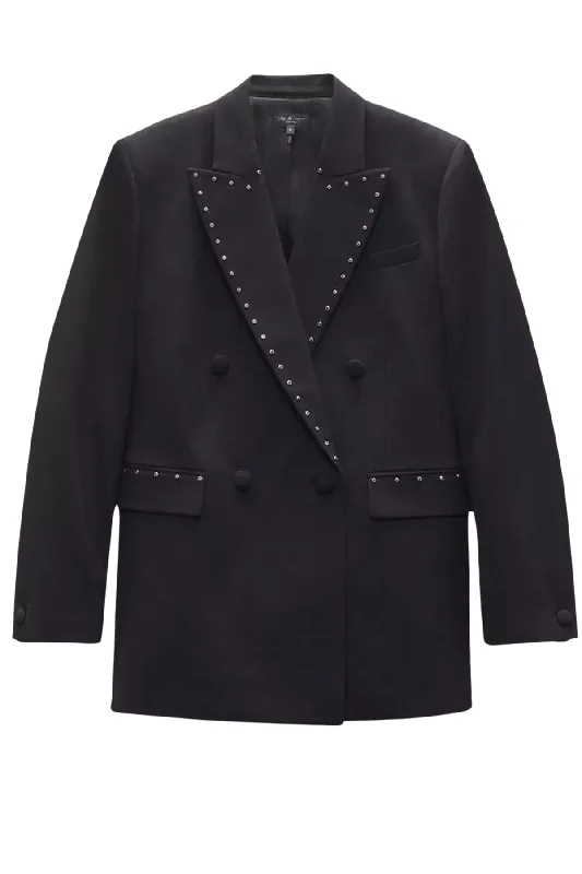 Bargain Prices Rag & Bone Emile Stud Detail Blazer - Black