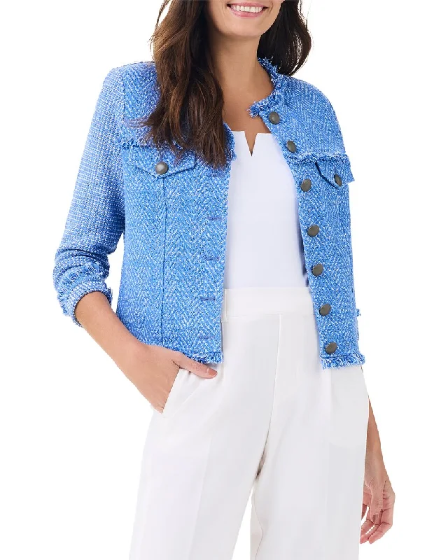 Big Discounts NIC+ZOE Petite Utility Fringe Mix Knit Jacket