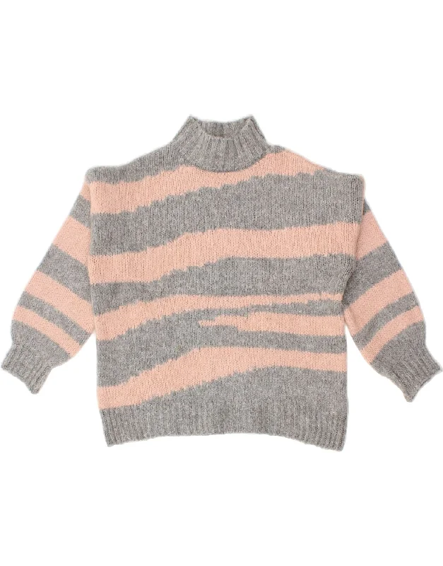 Reduced Prices MONSOON Womens Turtle Neck Jumper Sweater UK 14 Medium Grey Colourblock Reduced Prices MONSOON Womens Turtle Neck Jumper Sweater UK 14 Medium Grey Colourblock