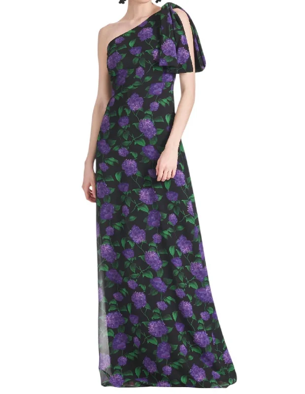 Act Fast Chelsea Gown In Violet Garden