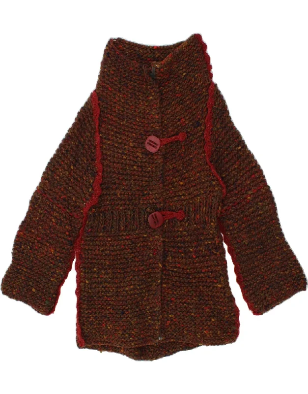 Low Prices VINTAGE Womens Longline Cardigan Sweater UK 14 Medium Brown Flecked