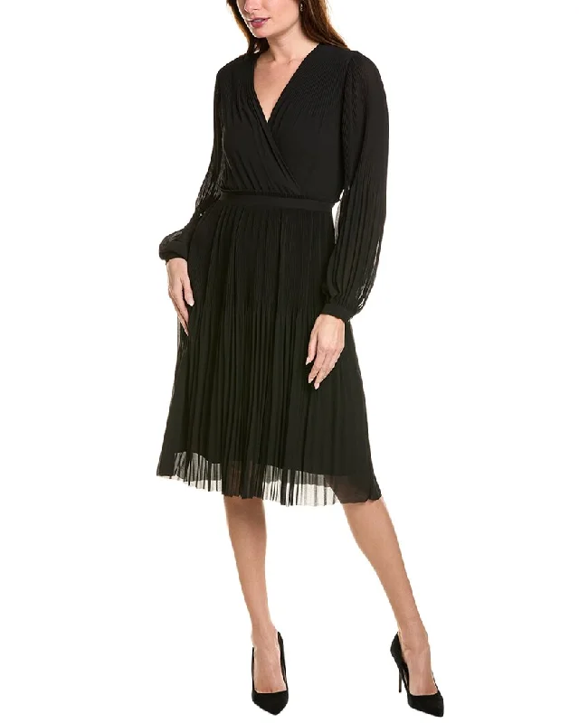 Exclusive Savings Elie Tahari Allover Pleated Mini Dress