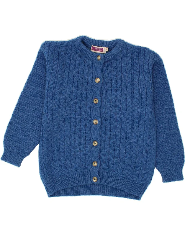 Act Fast HIGHLAND HOME INDUSTRIES Womens Cardigan Sweater UK 10 Small Blue New Wool