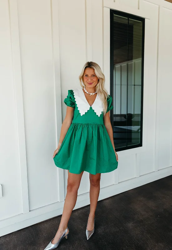 Early Access Scout Mini Dress - Kelly Green