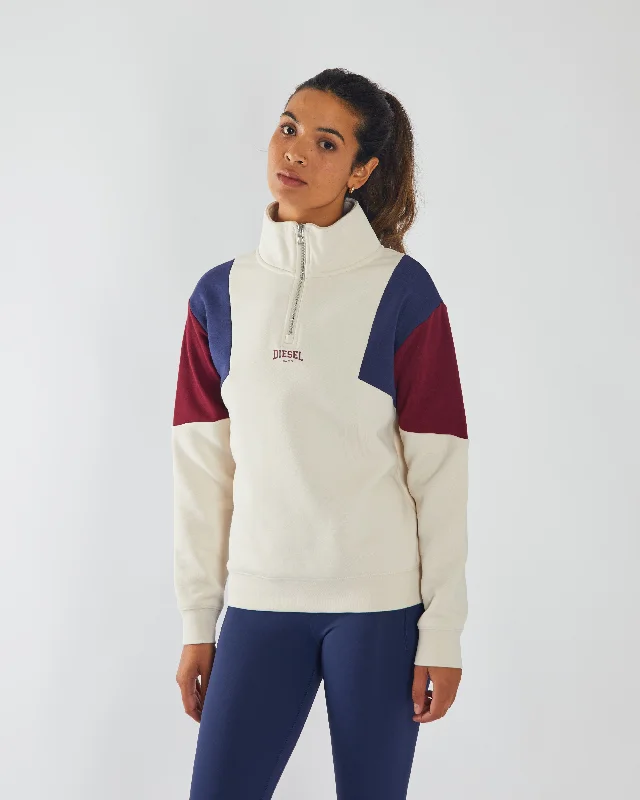 Price Drop Santo Half Zip Stone White