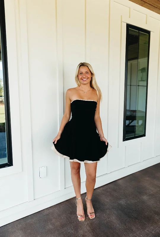 Amazing Deals Tristan Mini Dress - Black/Beige