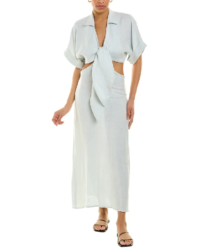 Best Seller Just Bee Queen Colette Linen-Blend Mini Dress