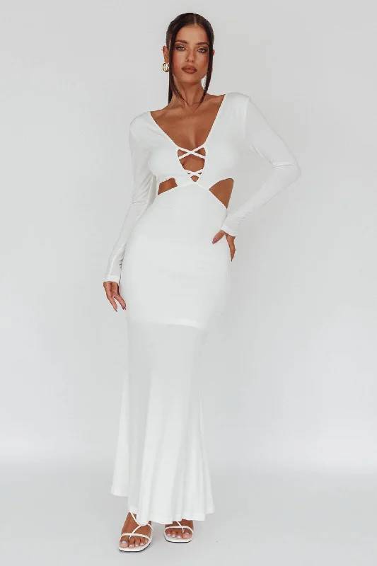 Big Discounts Dress Codes Cut-Out Maxi Dress White